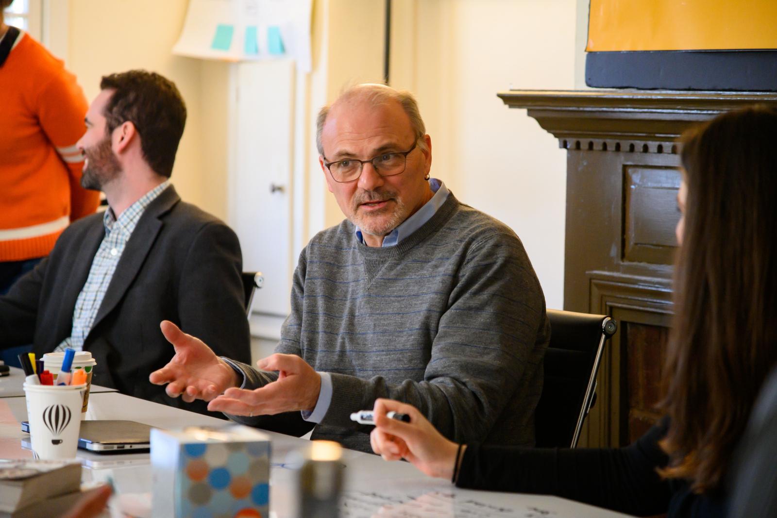 Vice Provost for Education Randall Bass speaking at a meeting