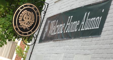 georgetown seal outside alumni house