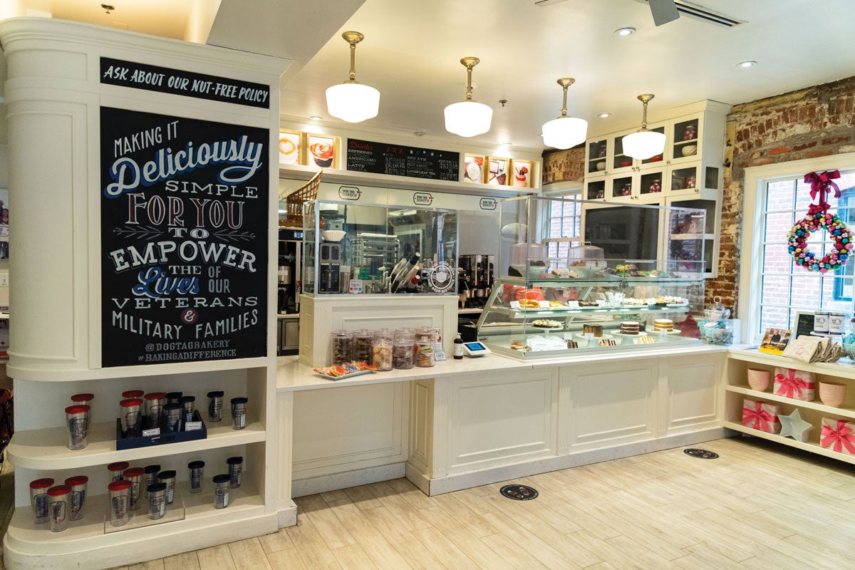 inside of dog tag bakery