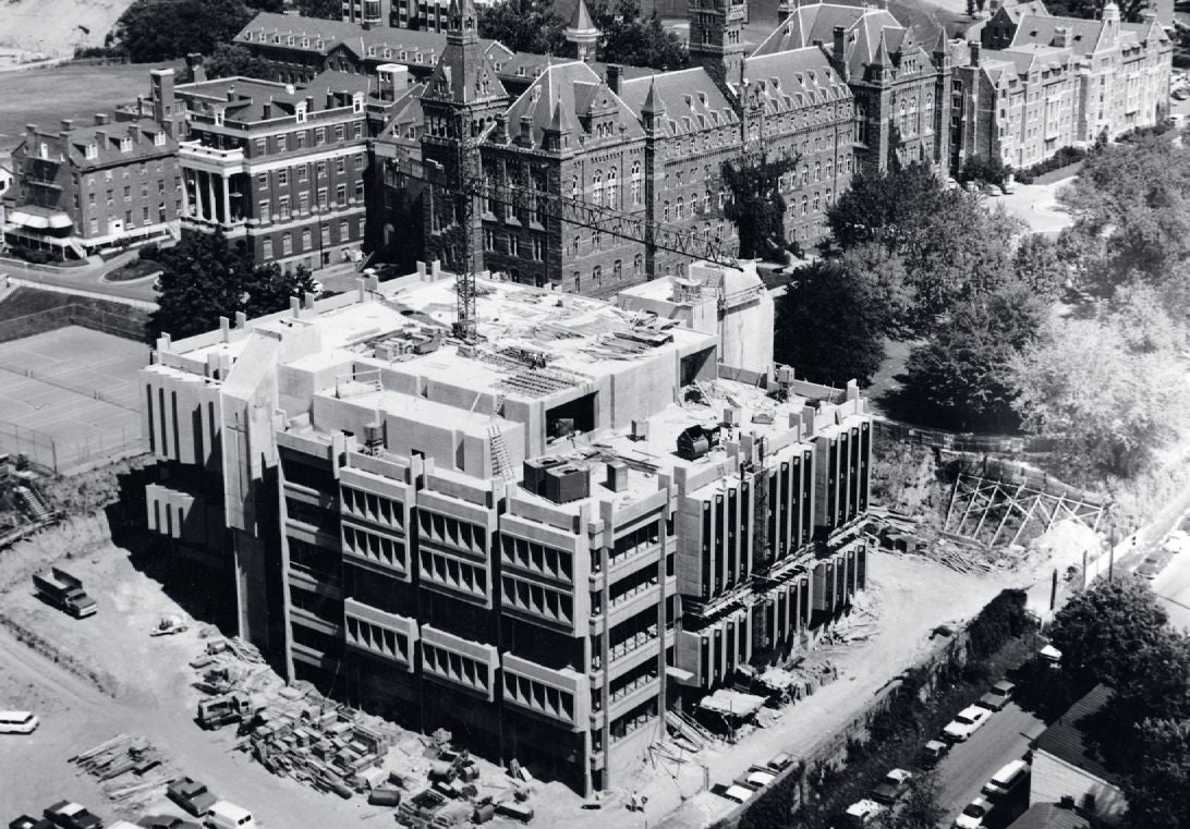 old picture of lauinger library