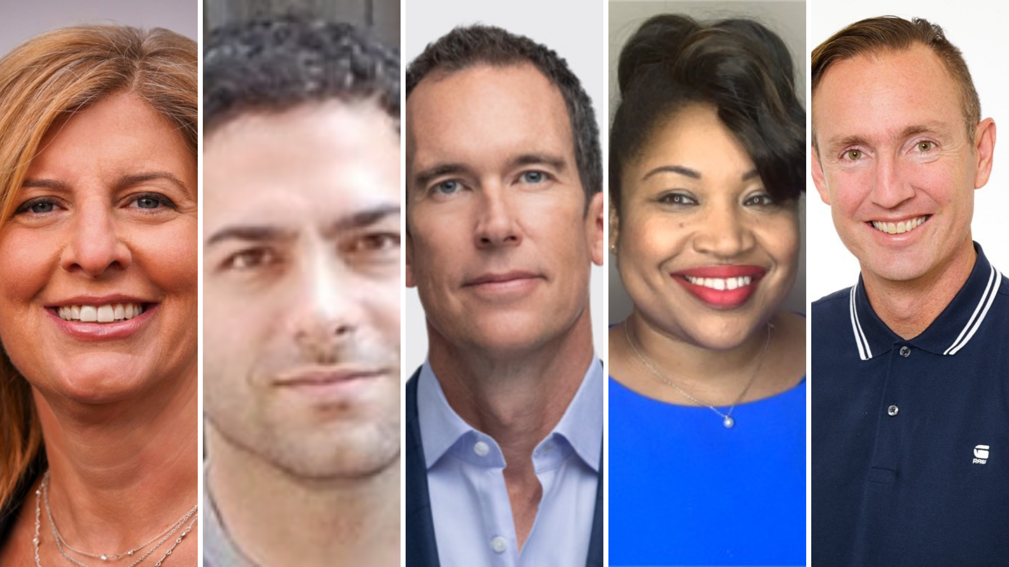 Headshots of 5 event speakers