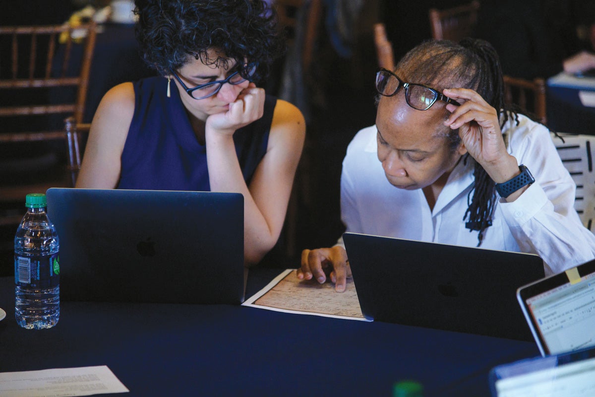 Students, faculty, and staff come together to participate in ongoing transcription and digitization efforts as a way to remember the injustices of enslavement and Georgetown’s own connection to the institution of slavery.