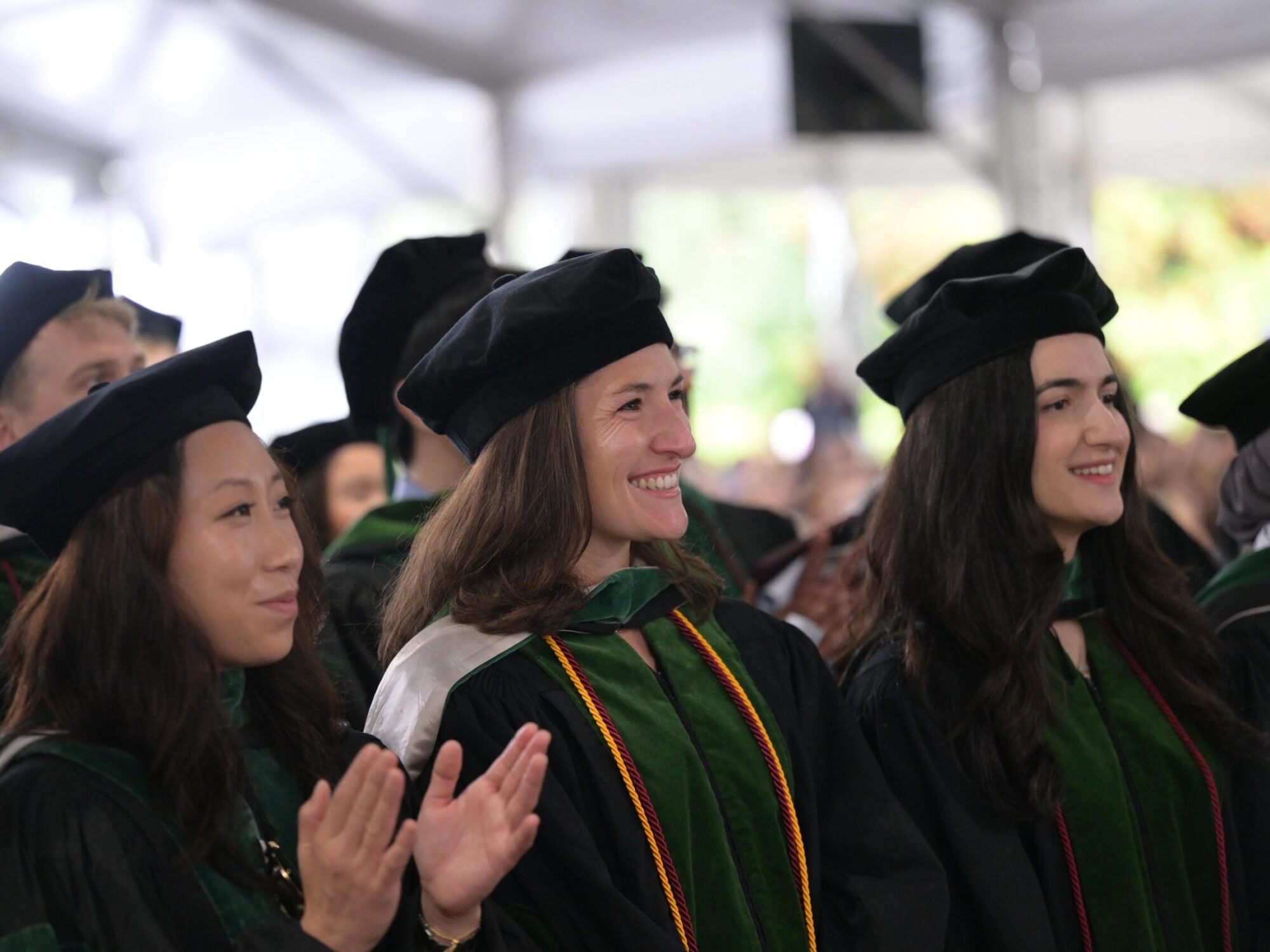 students at graduation