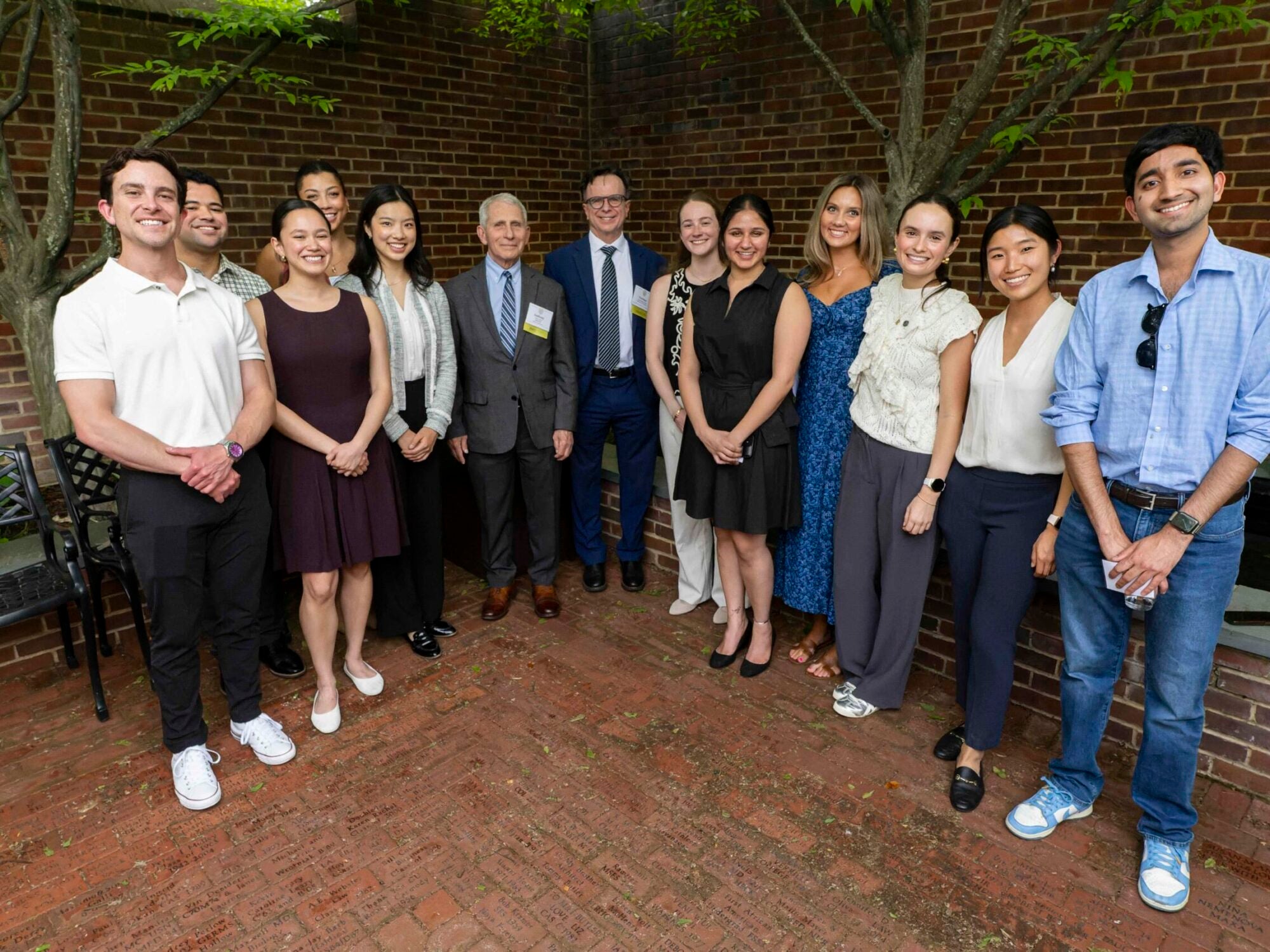 students posing together