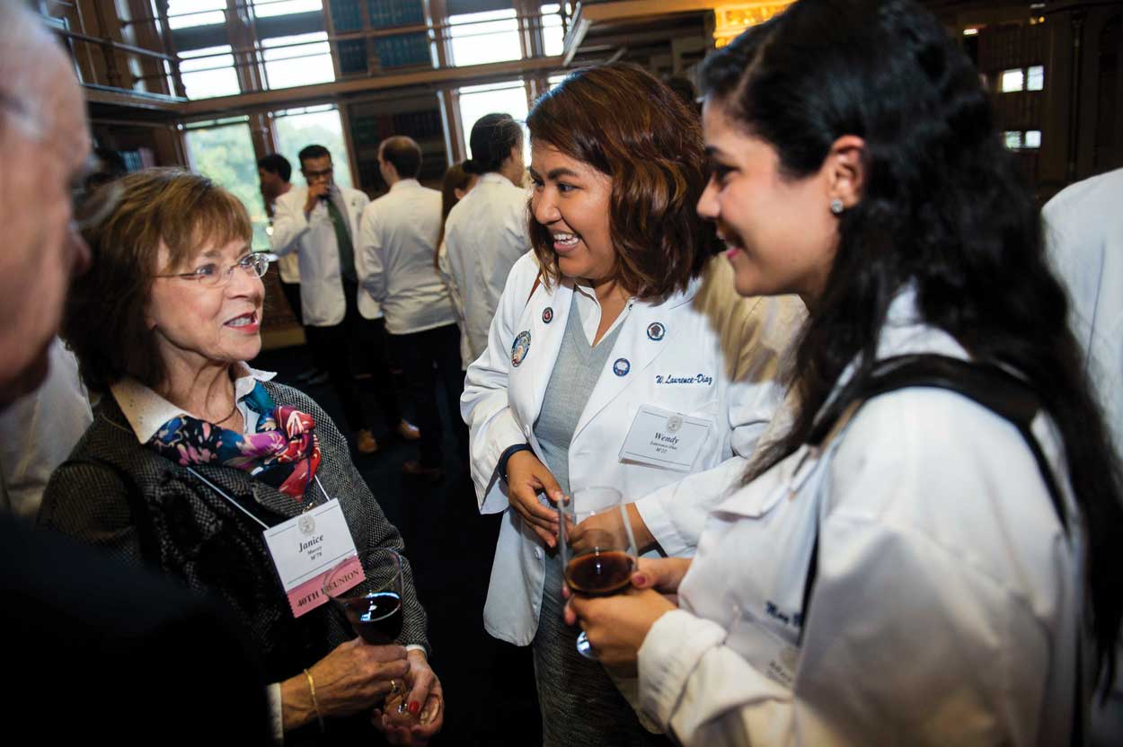 Students and alumni at the medical reunion